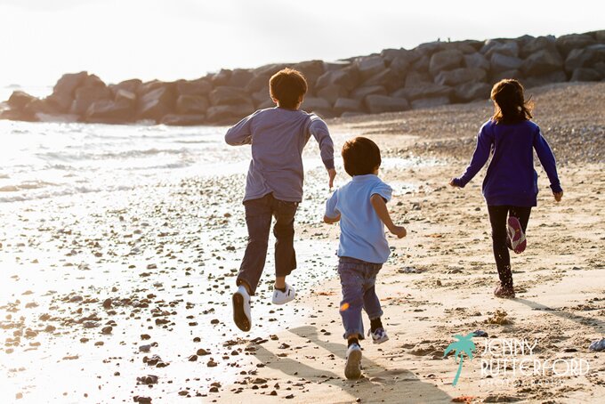 Kids on beach Bringing Up Brits